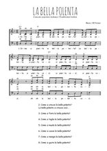 Téléchargez l'arrangement de la partition de Traditionnel-La-bella-polenta en PDF à trois voix