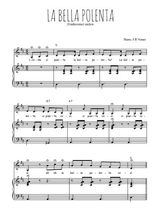 Téléchargez l'arrangement de la partition de Traditionnel-La-bella-polenta en PDF pour Chant et piano