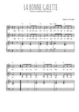 Téléchargez l'arrangement de la partition de La bonne galette en PDF pour deux voix égales et piano