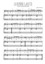 Téléchargez la partition de La bonne galette en PDF pour Chant et piano