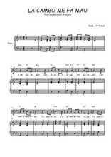 Téléchargez l'arrangement de la partition de Traditionnel-La-cambo-me-fa-mau en PDF pour Chant et piano