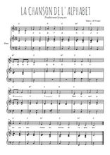 Téléchargez l'arrangement de la partition de Traditionnel-La-chanson-de-l-alphabet en PDF pour Chant et piano