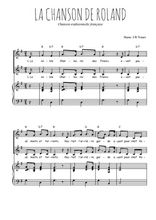 Téléchargez l'arrangement de la partition de La chanson de Roland en PDF pour deux voix égales et piano