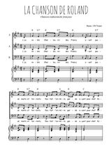 Téléchargez l'arrangement de la partition de La chanson de Roland en PDF pour trois voix mixtes et piano