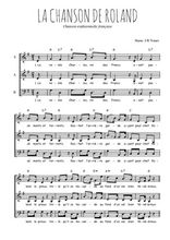Téléchargez l'arrangement de la partition de Traditionnel-La-chanson-de-Roland en PDF à trois voix