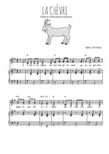 Téléchargez l'arrangement de la partition de La chêvre en PDF pour deux voix égales et piano