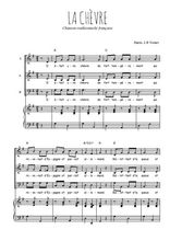 Téléchargez l'arrangement de la partition de La chêvre en PDF pour trois voix mixtes et piano