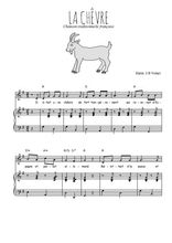 Téléchargez l'arrangement de la partition de Traditionnel-La-chevre en PDF pour Chant et piano