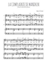 Téléchargez l'arrangement de la partition de La complainte de Mandrin en PDF pour trois voix mixtes et piano