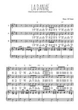 Téléchargez l'arrangement de la partition de La Danaë en PDF pour trois voix mixtes et piano