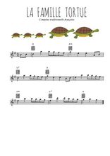 Téléchargez l'arrangement de la partition en Sib de la musique La famille tortue en PDF