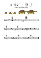 Téléchargez la partition de La famille tortue en clef de fa