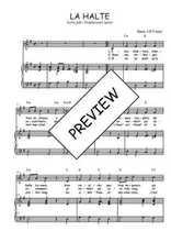 Téléchargez la partition de La halte en PDF pour Chant et piano