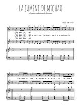 Téléchargez l'arrangement de la partition de La jument de Michao en PDF pour deux voix égales et piano
