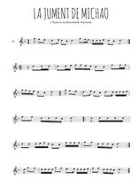 Téléchargez la partition de la musique La jument de Michao en PDF, pour flûte traversière