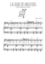 Téléchargez l'arrangement de la partition de la-laine-des-moutons en PDF pour Chant et piano