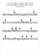 Téléchargez l'arrangement de la partition en Sib de la musique La légende de Saint Nicolas en PDF