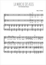 Téléchargez la partition de La marche des rois en PDF pour 2 voix égales et piano