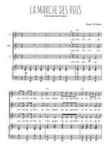 Téléchargez l'arrangement de la partition de La marche des rois en PDF pour trois voix de femmes et piano