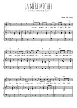Téléchargez l'arrangement de la partition de comptine-la-mere-michel en PDF pour Chant et piano