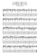 Téléchargez la tablature de la musique comptine-la-mere-michel en PDF