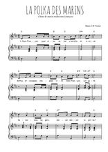 Téléchargez l'arrangement de la partition de Traditionnel-La-polka-des-marins en PDF pour Chant et piano