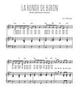 Téléchargez l'arrangement de la partition de Traditionnel-La-ronde-de-Biron en PDF pour Chant et piano