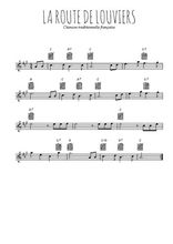 Téléchargez l'arrangement de la partition pour sax en Mib de la musique La route de Louviers en PDF