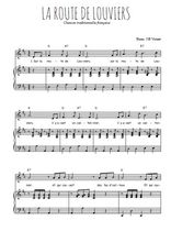Téléchargez l'arrangement de la partition de sur-la-route-de-louviers en PDF pour Chant et piano