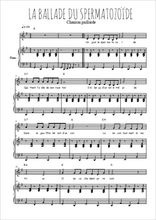 Téléchargez l'arrangement de la partition de chanson-paillarde-la-ballade-du-spermatozoide en PDF pour Chant et piano