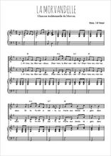 Téléchargez l'arrangement de la partition de La Morvandelle en PDF pour deux voix égales et piano
