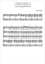 Téléchargez l'arrangement de la partition de La Morvandelle en PDF pour trois voix mixtes et piano