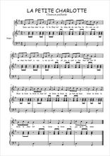 Téléchargez l'arrangement de la partition de chanson-paillarde-la-petite-charlotte en PDF pour Chant et piano