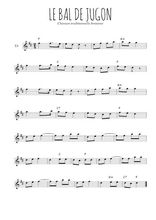 Téléchargez l'arrangement de la partition pour sax en Mib de la musique Le bal de Jugon en PDF