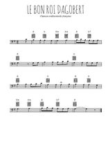 Téléchargez la partition de Le bon roi Dagobert en clef de fa