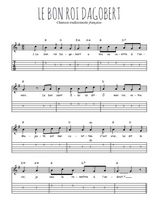 Téléchargez la tablature de la musique comptine-le-bon-roi-dagobert en PDF