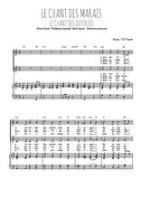 Téléchargez l'arrangement de la partition de Le chant des marais en PDF pour deux voix égales et piano