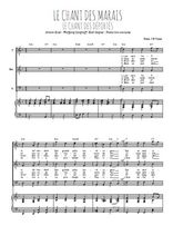 Téléchargez l'arrangement de la partition de Le chant des marais en PDF pour trois voix d'hommes et piano