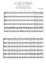 Téléchargez la partition de Le chant des marais en PDF pour 4 voix SATB et piano