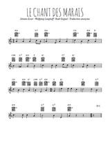 Téléchargez l'arrangement de la partition en Sib de la musique Le chant des marais en PDF