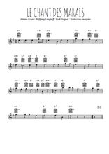 Téléchargez l'arrangement de la partition pour sax en Mib de la musique Le chant des marais en PDF