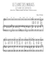 Téléchargez l'arrangement de la partition de chant-des-marais-chant-des-deportes en PDF pour Chant et piano