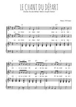 Téléchargez l'arrangement de la partition de Le chant du départ en PDF pour deux voix égales et piano