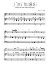 Téléchargez l'arrangement de la partition de Traditionnel-Le-chant-du-depart en PDF pour Chant et piano