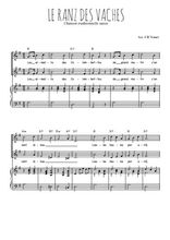 Téléchargez la partition de Le ranz des vaches en PDF pour 2 voix égales et piano