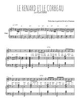 Téléchargez l'arrangement de la partition de fable-le-renard-et-le-corbeau en PDF pour Chant et piano