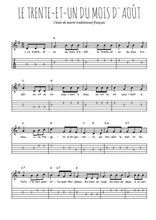 Téléchargez la tablature de la musique chant-de-marin-le-trente-et-un-du-mois-d-aout en PDF