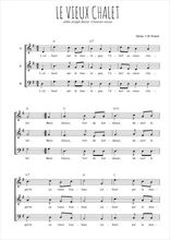 Téléchargez l'arrangement de la partition de abbe-joseph-bovet-suisse-le-vieux-chalet en PDF à trois voix