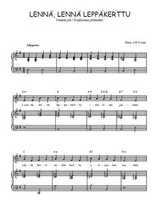 Téléchargez l'arrangement de la partition de Traditionnel-Lenna-lenna-leppakerttu en PDF pour Chant et piano