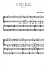 Téléchargez l'arrangement de la partition de La vache égarée en PDF pour deux voix égales et piano